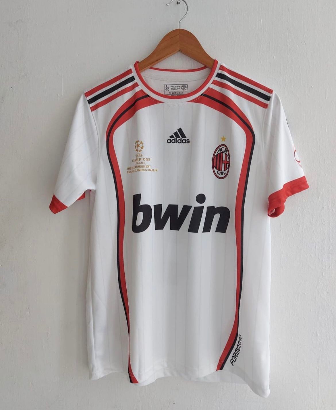 Customize AC Millan white retro jersey