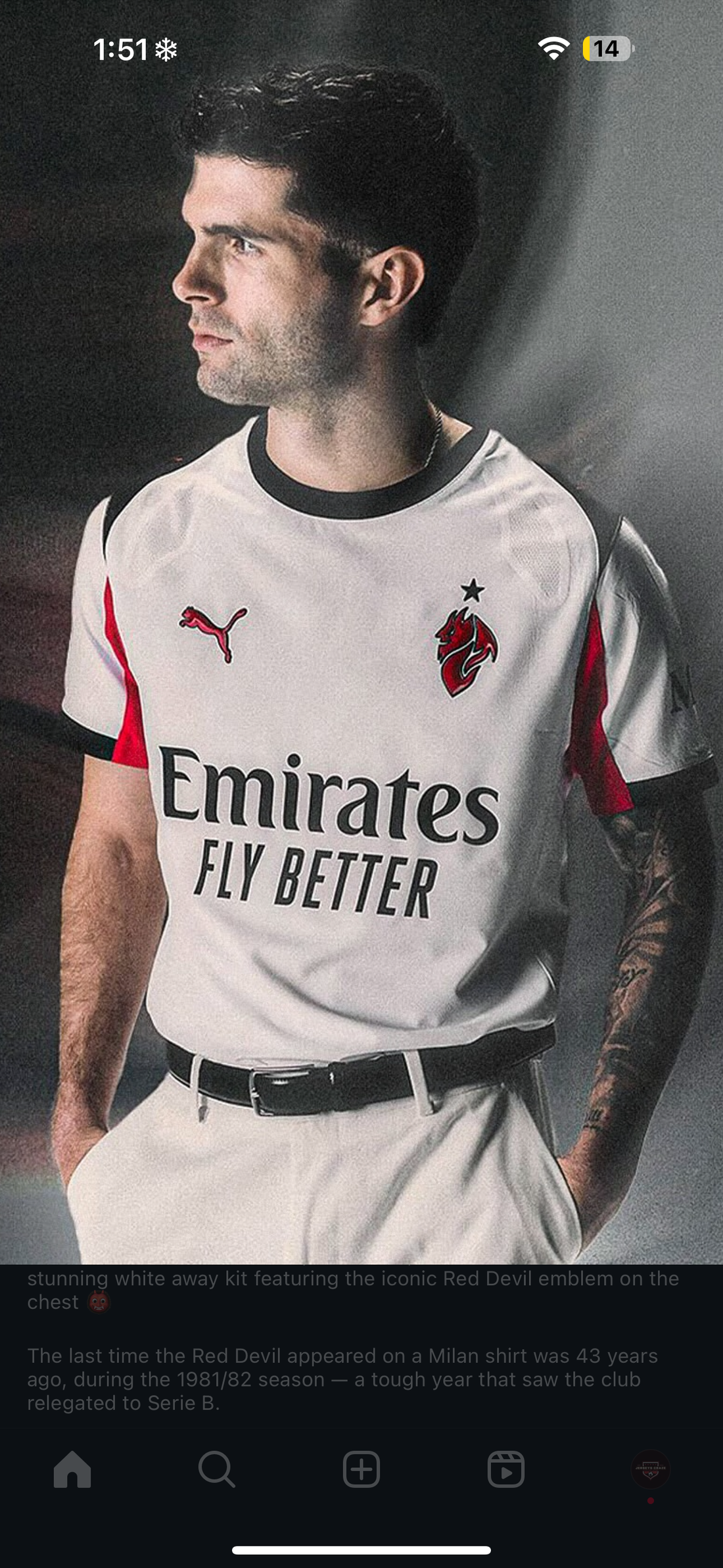 Red devil Acmillan jersey 25-26