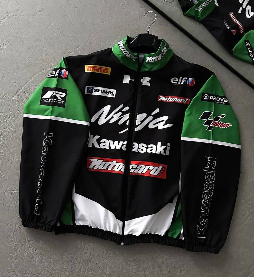 Green Ninja Kawasaki premium Parachute jacket