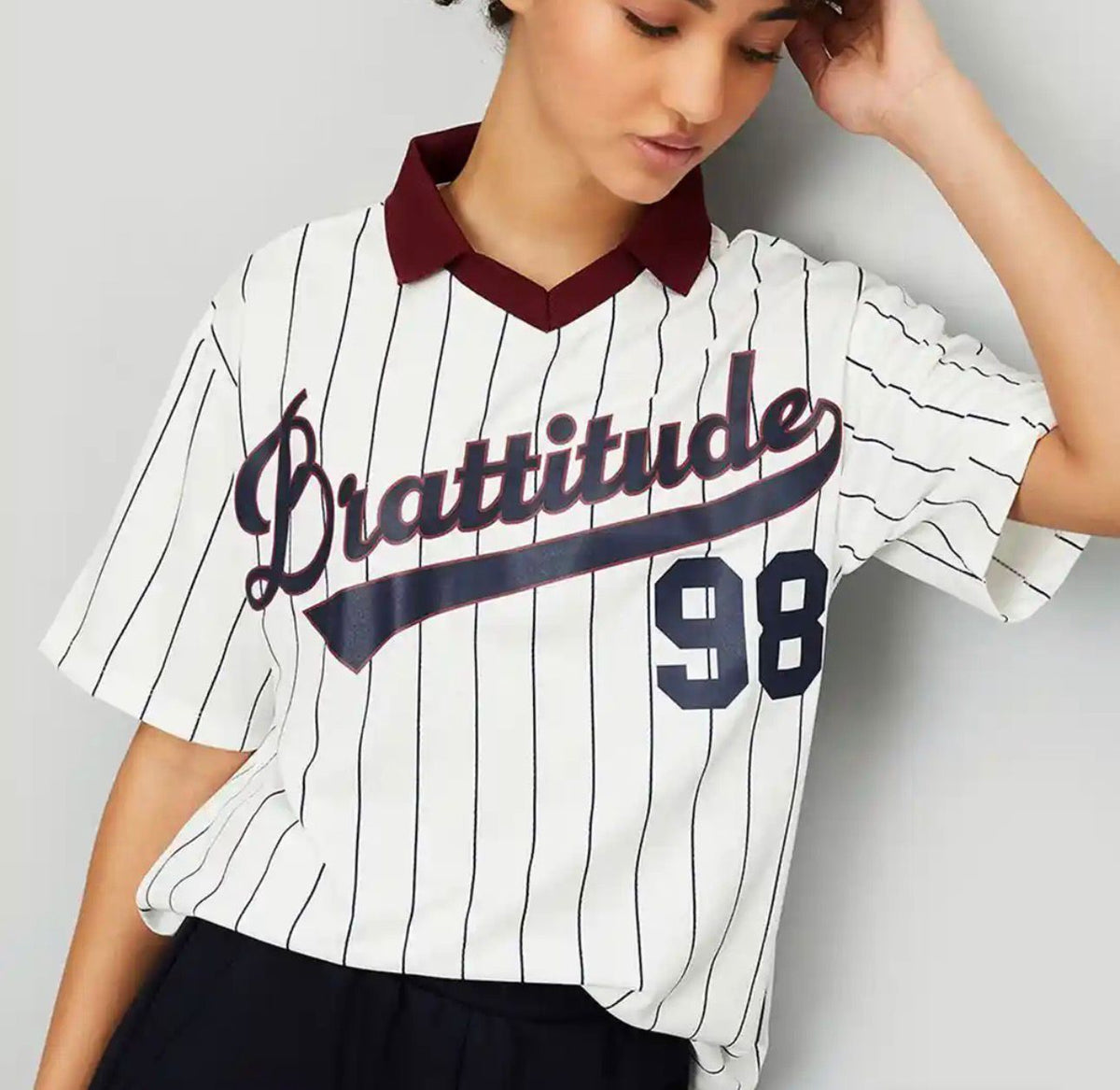 NEW BRATITUDE BASEBALL DOWNSHOULDER MJERSEY