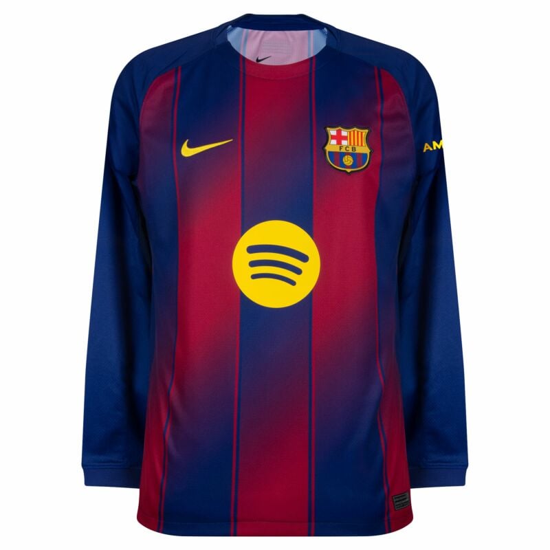 Nike Barcelona Home L/S Shirt 2025-2026 (Champions League Options)